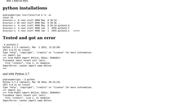 Raspberry Pi: QtPy5 on Raspbian, getting ImportError: cannot import name QtCore смотреть онлайн