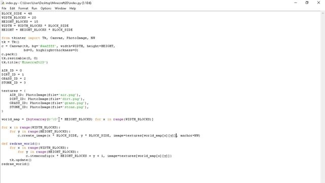Minecraft2D на Python с нуля за 60 строчек кода! #1 Основа игры смотреть онлайн