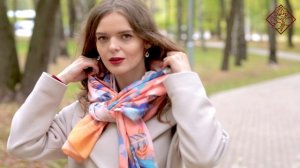 Палантин набивной (вискоза) "10811", вид 3