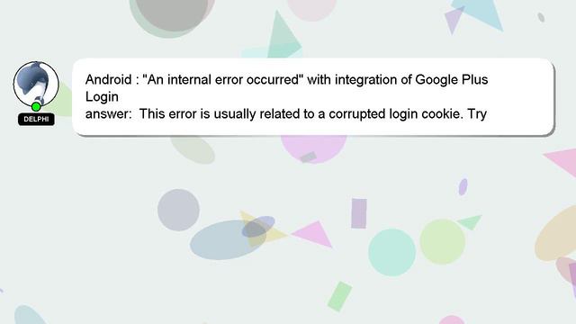 Android : "An internal error occurred" with integration of Google Plus Login смотреть онлайн