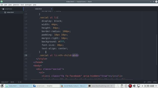 Cool and simple social icon effect with css and font awesome icons смотреть онлайн