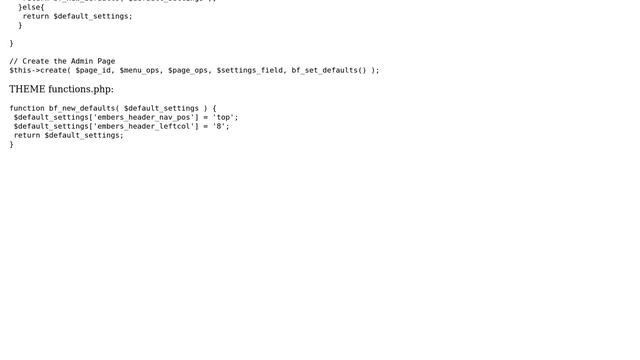 Wordpress: Plugin default settings hook смотреть онлайн