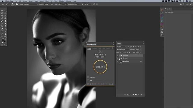 How to Use the Create Button in the Infinite Retouch Photoshop Plugin смотреть онлайн