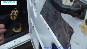 Установка карты и подиума под динамики на дверь автомобиля