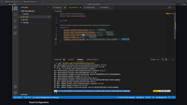 Как начать писать на Go в VSCode смотреть онлайн