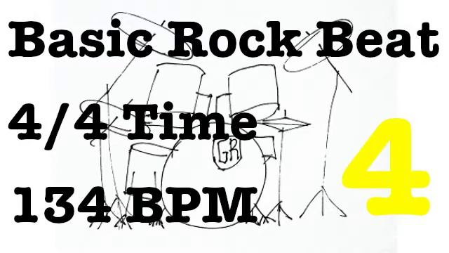 Basic Rock Drum Beat - 134 BPM - 4/4 Time - Metronome Loop 134BPM - Rock Beat - Drum Backing Track смотреть онлайн
