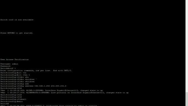 Первоначальная настройка коммутатора Cisco2960 смотреть онлайн