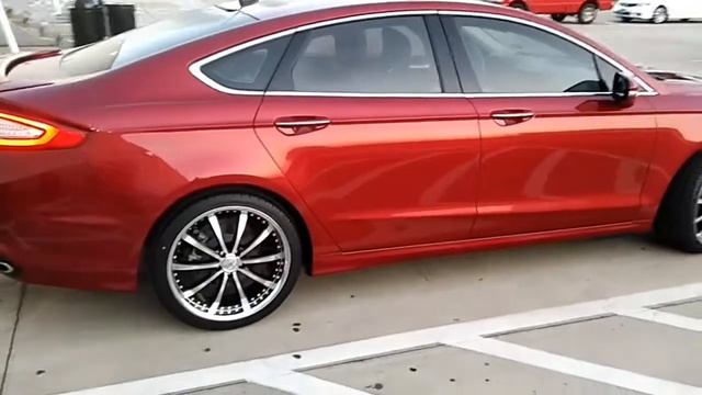 2013 titanium Ford Fusion on 20" custom wheels смотреть онлайн
