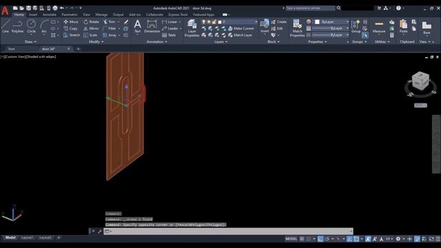 AutoCAD House Design | AutoCAD 3D Door | AutoCAD 3D Mirror | AutoCAD 2021 Tutorial смотреть онлайн