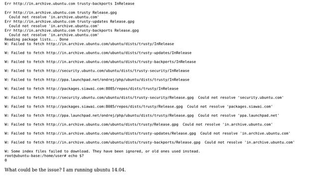 apt-get update failure returns 0 error code смотреть онлайн