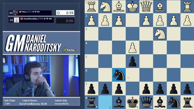 Daniel Naroditsky plays Hikaru in Bullet | 10 Games смотреть онлайн