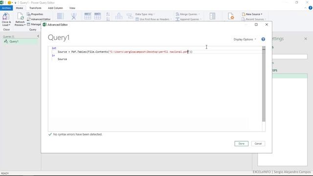 Importar Tablas de un archivo PDF a Excel usando Power Query | Sin tener Office 365 смотреть онлайн