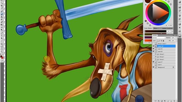 Рисуем в Фотошоп.Эскиз,контур,покраска.2 часть Draw in Photoshop, sketch, outline, painting смотреть онлайн