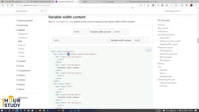 Bootstrap Grid and Components | HTML-CSS-Bootstrap magical course: Class 15 | 1 Hour Study смотреть онлайн