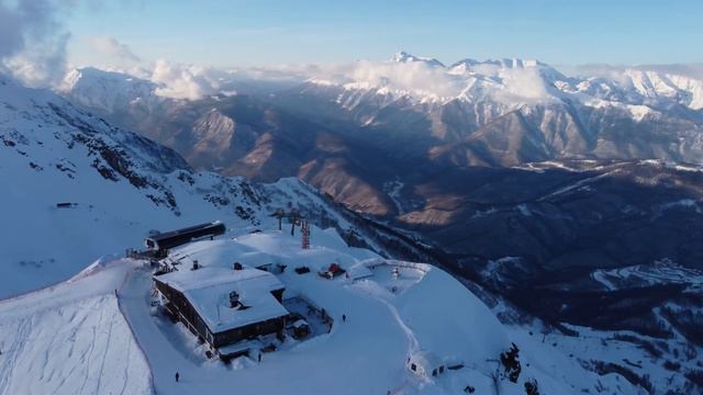 Drone Flight Over The Mountains, 2800 M. Russia, Sochi, Krasnaya Polyana | Полёт дрона, Сочи, горы
