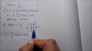 Математика 10 класс. Тригонометрические уравнения. Уравнение вида cosx=a