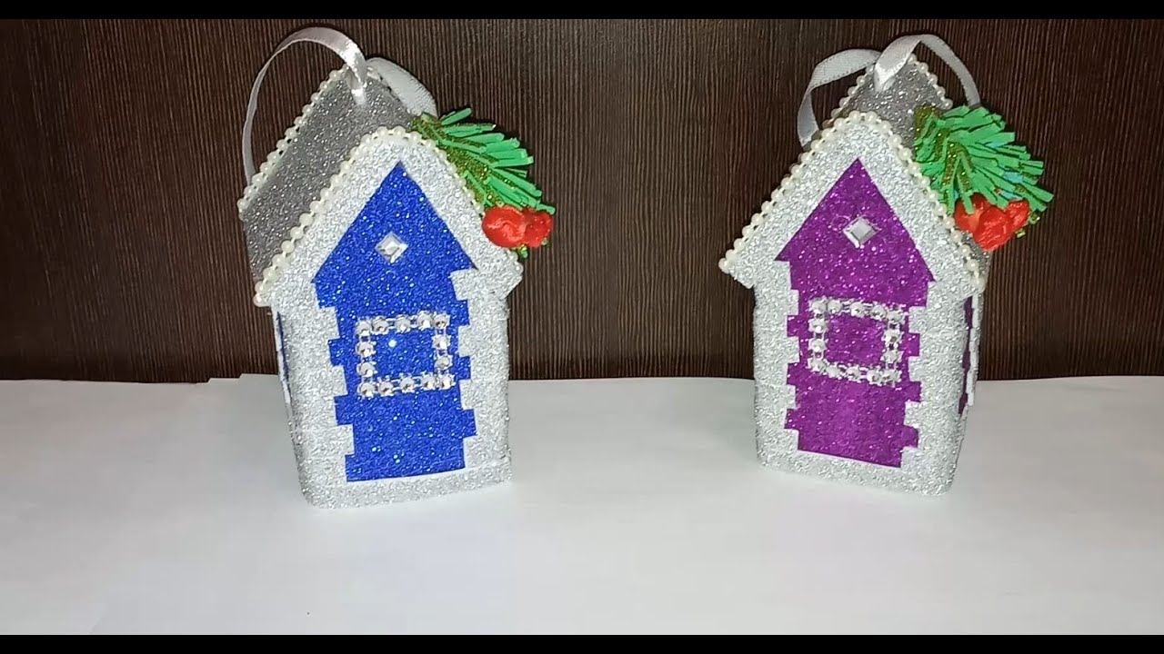 Маленький домик на елку из картона и фоамирана смотреть онлайн