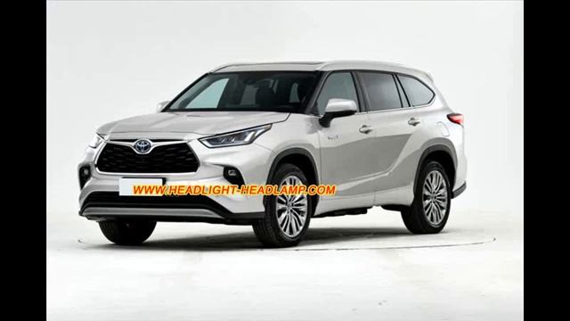 Toyota Highlander XU70 headlight lens cover Kluger Headlamp Plastic lenses covers replacement смотреть онлайн