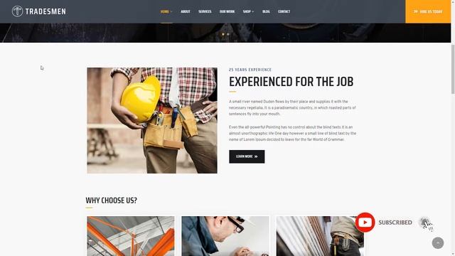 Tradesmen - Construction WordPress Theme Jamie Kegan смотреть онлайн