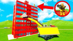 ШТУРМ ЛЕГО ЗДАНИЯ! ОГРОМНЫЙ ЭКСКАВАТОР АТАКУЕТ ЛЕГО ЗДАНИЕ! ОБОРОНА ЗДАНИЯ В БРИК РИГС (Brick Rigs)