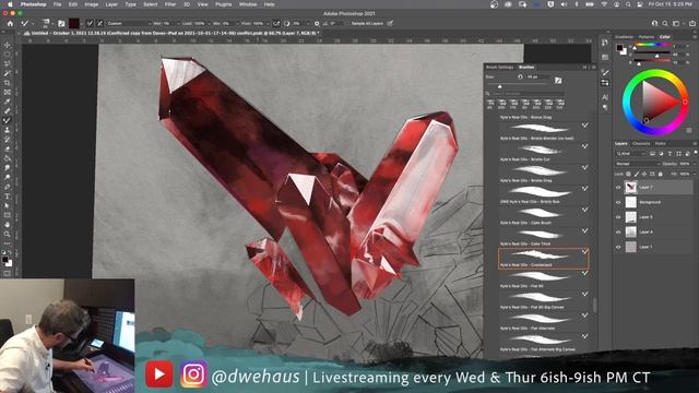 (part 5) How to paint oils digitally in Photoshop: Inktober Crystal смотреть онлайн