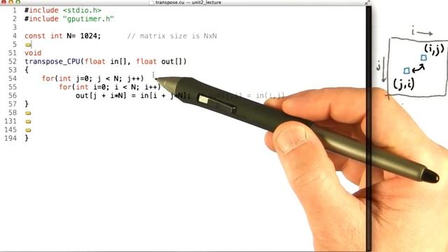 Transpose Code Example Part1 - Intro to Parallel Programming смотреть онлайн