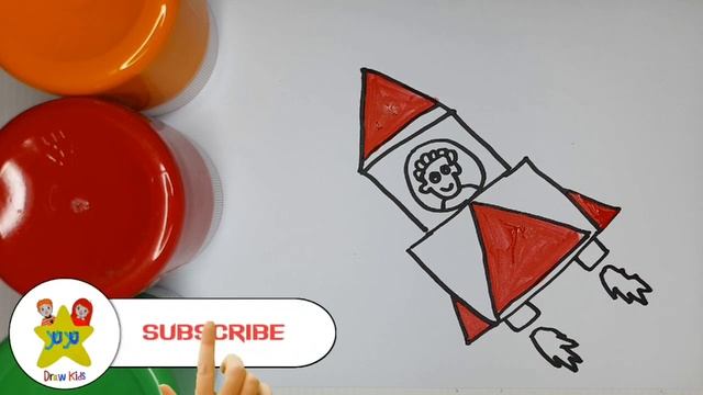 How to draw Rocket from Triangle | Как нарисовать Ракету из Треугольника | 三角形からロケットを描く方法 - For Kid смотреть онлайн
