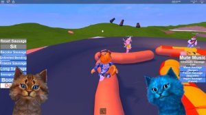 Симулятор СОСИСКИ в РОБЛОКС! Что Здесь ПРОИСХОДИТ? Котёнок Лайк и Котик Игроман в ROBLOX