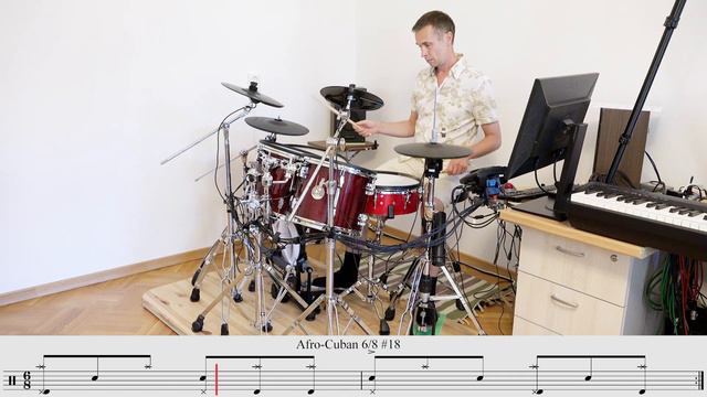Afro-Cuban 6/8 Rhythms On Drumset #16–20 (Bembe, Nanigo)
