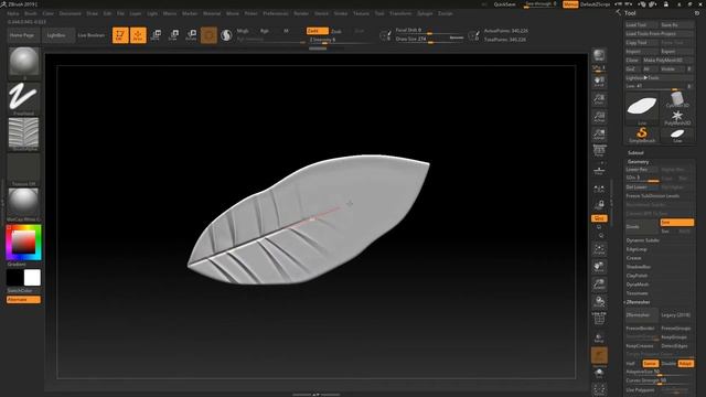 ZBrush - Leaf Detail Brushes смотреть онлайн