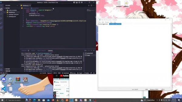 Error MongoServerError: bad auth : authentication failed