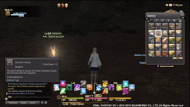 Final Fantasy XIV A Realm Reborn - Diremite Web Farming Spot (Important Weaver Material) смотреть онлайн