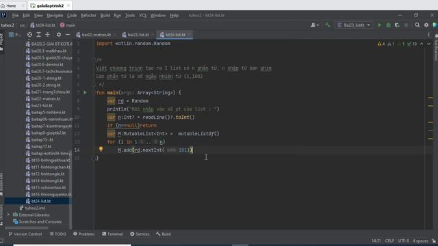 23.1 [ Android kotlin ] List in kotlin - Giải Bài tập kotlin 24 - tự học lập trình смотреть онлайн