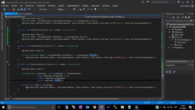 Manejo de listas (Expresiones LINQ C#): Syntax Query - Visualizandolanet смотреть онлайн