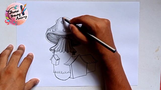 Draw|Drawing|How to Draw Mushroom House Fantasy Art Fantasy home смотреть онлайн