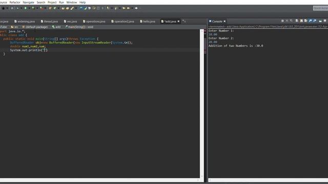 Java - Addition of two Double Numbers Using BufferedReader in Eclipse ! смотреть онлайн