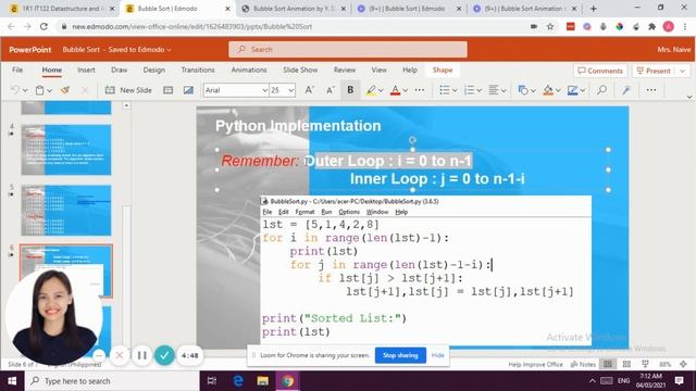 Python Bubble Sort смотреть онлайн