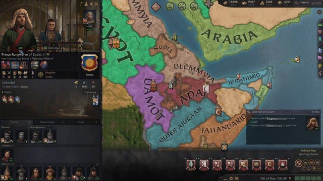 Crusader Kings 3: The Return Of Caesar: Part 109: Abbyssinia Bound смотреть онлайн