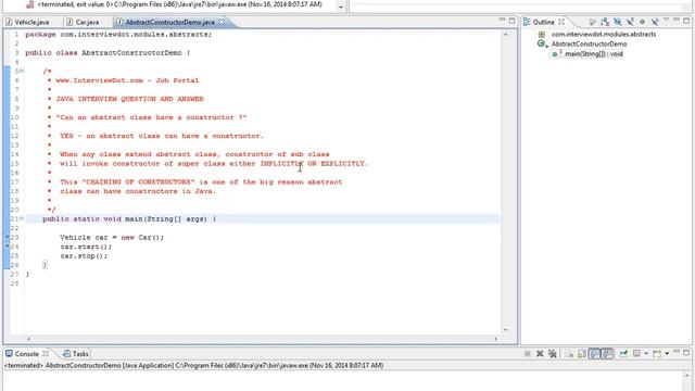 CAN AN ABSTRACT CLASS HAVE A CONSTRUCTOR IN JAVA DEMO смотреть онлайн