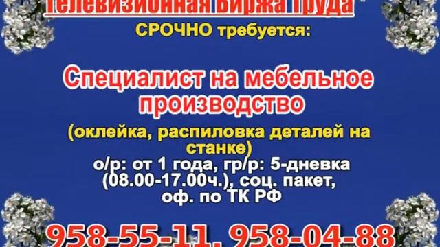 1 марта_19.20_РАБОТА В САМАРЕ_Телевизионная Биржа Труда смотреть онлайн