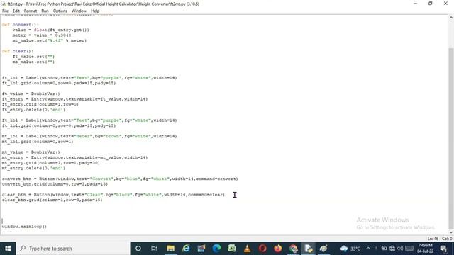 Free Height Converter Python Project with source code || Python Tutorial || #ravieditz смотреть онлайн
