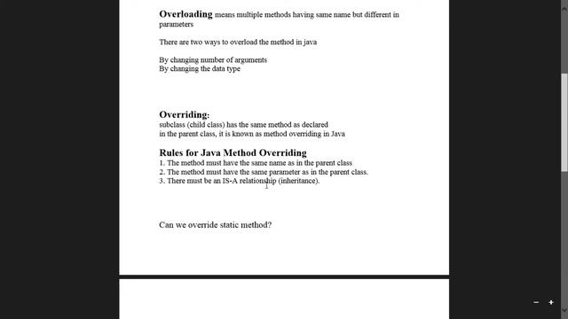 Polymorphism - Overloading, Overriding, Type Promoting | OOPS in Java смотреть онлайн