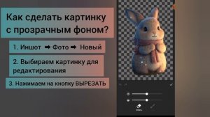 Как сделать картинку на прозрачном фоне в приложении InShot.