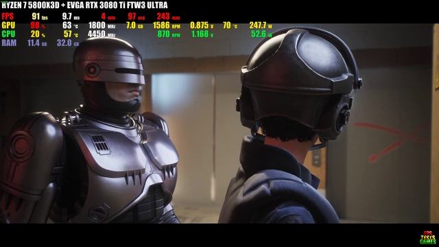 RoboCop Rogue City | Ryzen 7 5800x3d + RTX 3080 TI | ULTRA (2K) смотреть онлайн