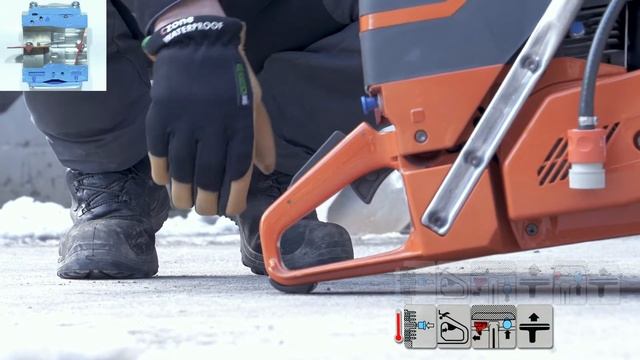 How to start your Husqvarna K 1260 and K 1270 power cutter смотреть онлайн