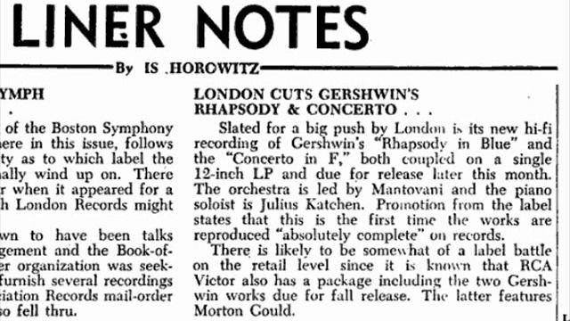 Julius Katchen / Mantovani: Rhapsody in Blue - Part 2 (Gershwin, 1924) - 1955, London смотреть онлайн