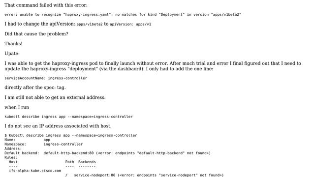 DevOps & SysAdmins: Can't get haproxy-ingress to work смотреть онлайн