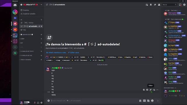 ? Autodelete de mensajes para canales , roles, prefix y mas - Inter·punct ? Discord ? JKamiGod смотреть онлайн