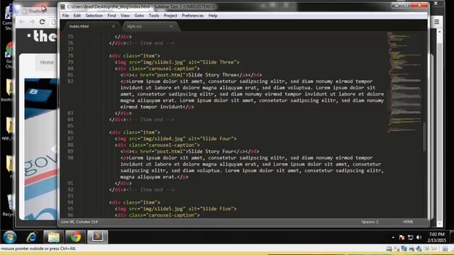 Learn how to build a Blog website using Twitter Bootstrap Part 3 смотреть онлайн