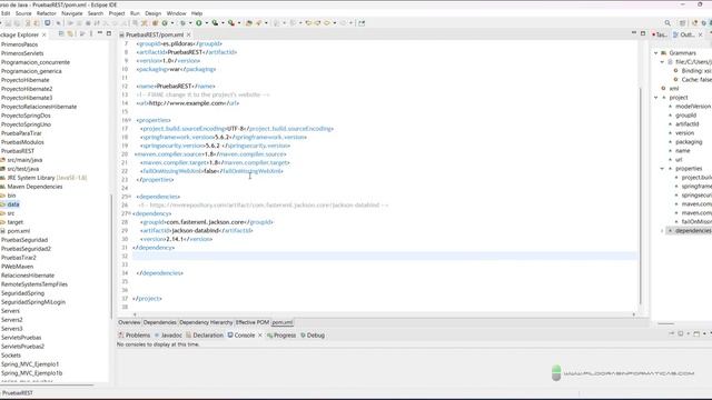 Curso Spring. REST II. JSON Data Binding. Vídeo 109 смотреть онлайн